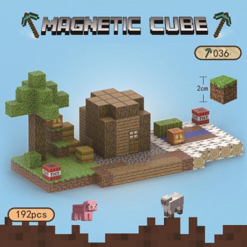 Minecraft Village Magnetic Blocks Set: Build Authentic Countryside Scenes