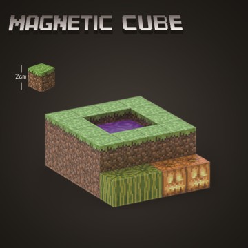 Minecraft Dark Forest Portal Magnetic Set: Craft an Enchanted Block Gateway