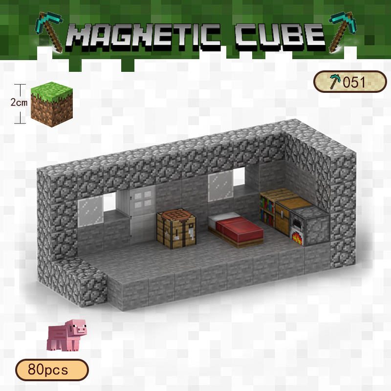Hot Selling Custom Minecraft Magnetic Cube  Building Blocks T051