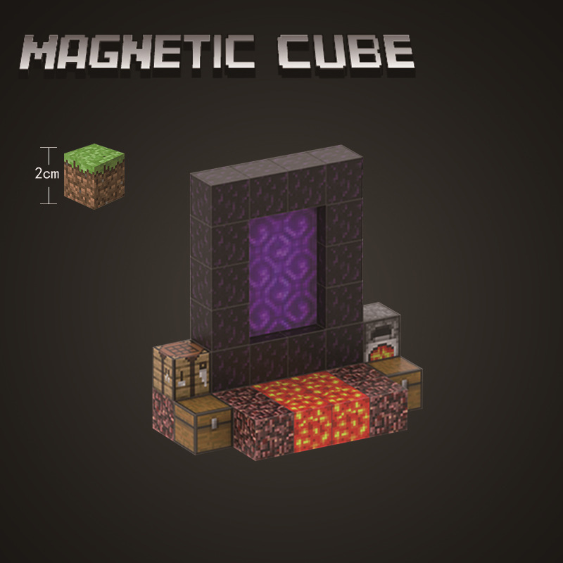 Minecraft Nether Portal Magnetic Set Build the Ic01.jpg
