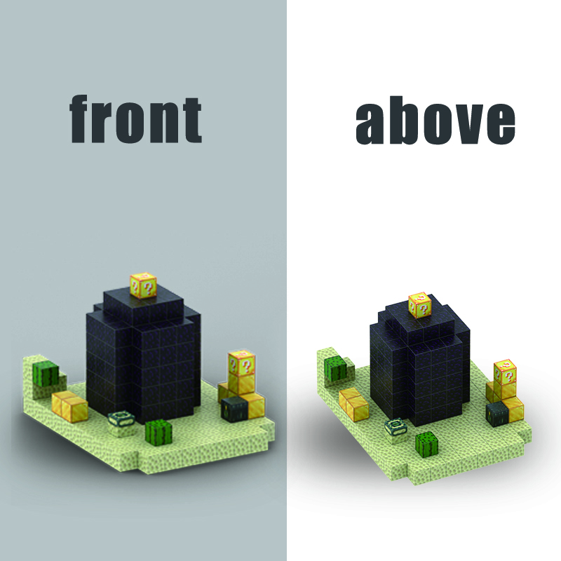 High-Quality ABS Minecraft Theme Magnetic Building Blocks T056