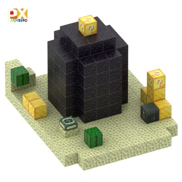 High-Quality ABS Minecraft Theme Magnetic Building Blocks T056