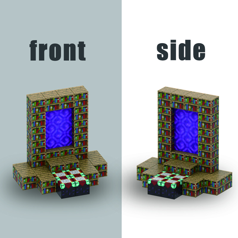 Minecraft Magnetic Building Kit: Create Your Blocky Bookshelf Portal