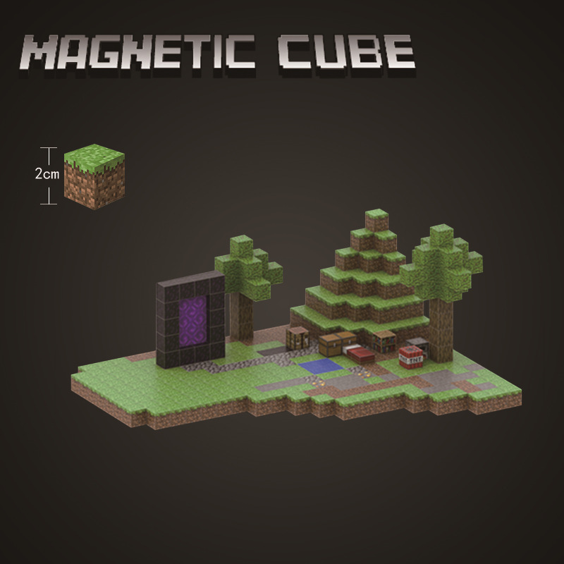 Minecraft Magnetic Dual World Set Build Overworld03.jpg