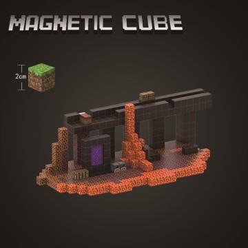 Minecraft Nether Fortress Builder: Magnetic Inferno Construction Kit