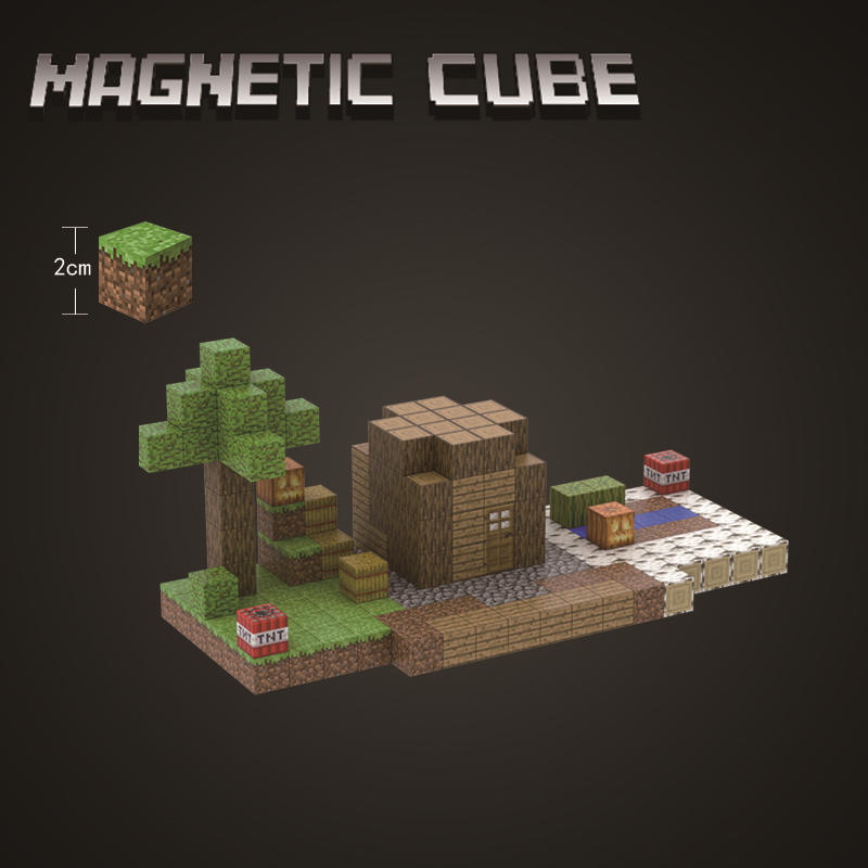 Minecraft Village Magnetic Blocks Set: Build Authentic Countryside Scenes