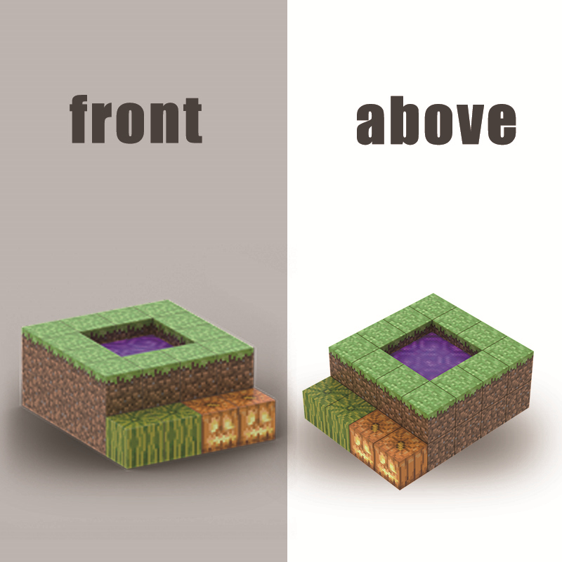 Minecraft Dark Forest Portal Magnetic Set: Craft an Enchanted Block Gateway